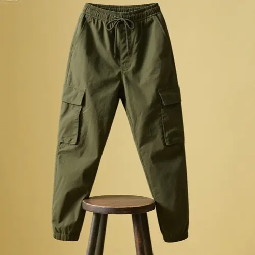 抽繩工裝運動褲